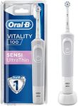 Oral-B 610519 Vitality 100 Sensi Ultrathin Rechargeable Electric Toothbrush, 1 Count