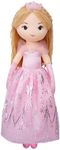 June Garden 30" XL Princess Seraphina Rainbowdream Soft Rag Doll - Adorable Stuffed Life Size Doll Gift for Girls - Pink Dress