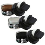 Shoe Cream with Applicator Black Neutral DBrown Pack of 3 I Polish for Smooth Leather Shoes