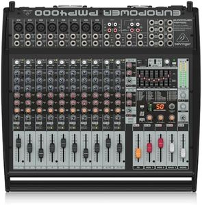 Behringer PMP4000 16-Channel Powered Mixer, 1600 Watts