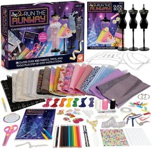 MindWare Fashion Designer Kits Ages 8+ - Run The Runway DIY Craft Kit for Girls - Creative Learning Activity for Kids - Design Dresses