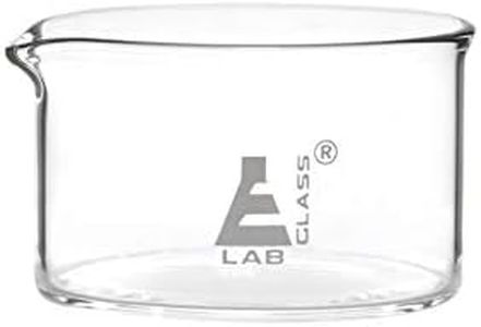 Crystallizing Dish, 100ml - Flat Bottom, with Spout - Borosilicate 3.3 Glass - Laboratory, Kitchen, Crafts - Eisco Labs