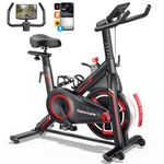 Toputure Exercise Bike with APP, Magnetic Resistance Spin Bike, Indoor Cycling Exercise Bikes for Home Gym Use, Ultra-Quiet Fitness Stationary Bike with LCD Display, 15KG Flywheel, 330LBS Capacity