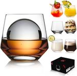 JBHO Premium Whiskey Glasses for Men- Set of 6-12 Oz Scotch Glasses - Old Fashioned Non-Lead Crystal Glass - Gift-Box Idea for Scotch Lovers/Glassware for Bourbon/Rum glasses/Bar Cocktail Glasses