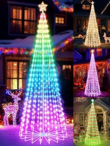 7.8 FT Smart Christmas Tree Lights, Sync with Music App Remote Control