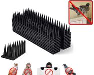 CHANCEUX Anti Bird Plastic Spikes Black (5 pcs Set) for AC Balconies Window Home Protection from Pigeon Dog Monkey Crow Kabootar -Area Covers 5 FT - kabutar Control Scare Repellent Balcony Railing