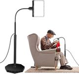 5X Floor Magnifying Glass with Light and Stand, 36 LED Dimmable Floor Magnifying Lamp, 3-in-1 Adjustable Lighted Magnifier for Reading, Sewing, Crafts, Close Work etc