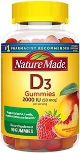 Nature Made Vitamin D3 2000 IU (50 mcg), Dietary Supplement for Immune Health Support, 90 Gummies, 45 Day Supply