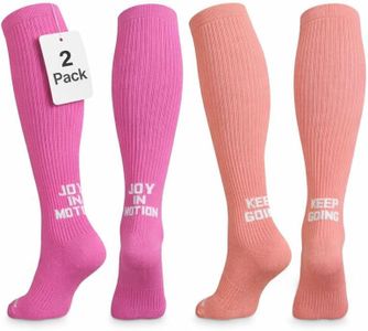 CopperJoint Copper Compression Socks for Women & Men (2 Pairs) – 15-20 mmHg Wide Calf & Plus Size Medical-Style Support – Pregnancy & Travel Socks – Running Gifts for Runners, Nurses & Long Flights