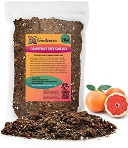 Gardenera Premium Grapefruit Potting Mix - Expertly Crafted with Peat Moss, Perlite, Worm Castings, and Lime for Stronger Roots and Optimal Nutrient Absorption - 20 Quart