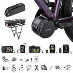 BAFANG 1000W 500W 750W Mid Drive Kit with Battery(Optional),Bafang BBS02B HD Mid Drive DIY 8Fun Ebike Conversion Kit with LCD Display&Ebike Battery for BB 68-73MM/85-105MM/105-125MM E-Bike