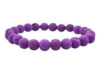 Crystal Heaven Purple Lava Stone Bracelet for Women Men with Healing Crystal and Reiki Stone - Beautiful Gemstone Beaded Bracelet for Balance, Harmony & Positive Energy