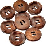 50Pcs/Pack Wood Buttons Natural Horn Shape 2 Hole Scrapbooking Sewing Button (5)