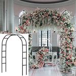 Metal Garden Arbors, Bridal Wedding Arch Outdoor Indoor Pergola Lightweight Arbor Party Decoration (Black)