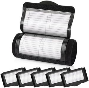 Uikro Football Wristbands, 5 Pack Adult Size Quarterback (QB) Football Coach Wristband for Plays