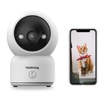 2K Security Camera Indoor , Baby Monitor&Pet Camera 360-Degree for Home Security, 5/2.4GHz Wi-Fi, One-Touch Calls,Two-way talk,Smart Motion Tracking, Intelligent Night Vision,Free cloud storage