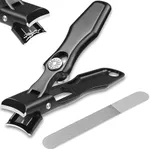 XGIZMOO Nail Clippers for Men Thick Nails,Large Wide Jaw Opening Toe Nail Clippers for Seniors,Long Handle Catcher Heavy Duty Stainless Steel Portable Ultra Sharp Nail Clipper