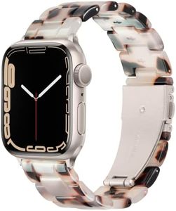 Vamyzji Compatible with Apple Watch Band 42mm(Series 10) 41mm 40mm 38mm, Adjustable iWatch Strap with Stainless Steel Buckle for Apple Watch Series 10 9 8 7 6 SE 5 4 3 2 1(Tortoise Flower Starlight)