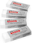 Faber-Castell Dust-Free Comfort Edge Eraser Rubbers - White - Pack of 4