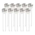 kwmobile GU5.3 Lamp Holder Sockets - Set of 10 MR16 Lampholder Socket Connectors - 12V for Halogen and LED Lamps, Lights and Ceiling Lighting