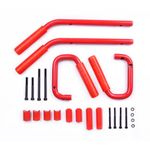 GOCPB Steel Grip Handles Compatible with J eep Wrangler Front Rear Grab Handle Bar Hand Mount for 2007-2018 J eep Wrangler JK One Pair Red