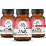 Organic India Sugar Balance 60 Veg Capsules Bottle- (Pack Of 3)
