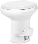 YITAHOME RV Toilet with Pedal Flush, Gravity Flush Toilet High Profile Include Flange, for Car Motorhome Caravan Travel, White