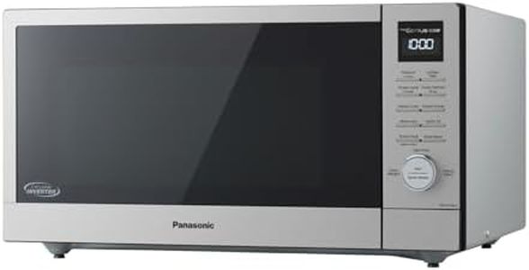 Panasonic NN-SD78LS 1.6 cu.ft Cyclonic Inverter Countertop Microwave Oven 1250Watt Power with Genius Sensor Cooking, cft, 19.44"D x 21.88"W x 11.94"H,Stainless Steel