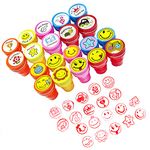 FunBlast 10 Emoji and 10 Motivation Stamps for Kids - Educational Toys Art and Craft School Supplies Set of 20 Learning Toys for Kids/Boys/Girls - Multi Color