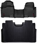 Rough Country Floor Mats for 2015-2022 Ford F-150 | SuperCrew Cab - M-51153, Black