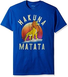 Disney Men's Lion King Simba Pride Hakuna Matata Warrior Graphic T-Shirt, Royal, X-Large