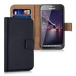 kwmobile Case Compatible with Samsung Galaxy Xcover 3 - Wallet Case PU Leather Phone Cover with Card Holder Slots - Black