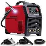 ARCCAPTAIN TIG Welder AC/DC 200Amp with Pulse, Aluminum TIG Welder 110V/220V TIG Welder with Square/Triangular Wave/Stick/MMA/Spot 7 in 1 MultiProcess Welding Machine