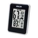 BALDR Weather Station, Displays Humidity and Temperature, Min, Max, and Trend Indicator, Black