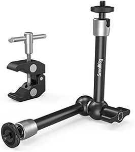 SMALLRIG Clamp w/ 1/4" and 3/8" Thread and 9.8 Inches Adjustable Friction Power Articulating Magic Arm with 1/4" Thread Screw for LCD Monitor/LED Lights - KBUM2732B