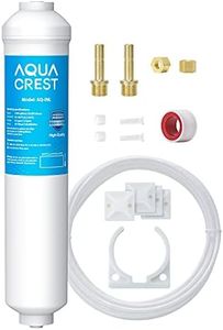 AQUACREST 5 Years Capacity - Inline Water Filter for Refrigerator with 1/4-Inch Direct Connect Fittings, Idea for Ice Maker, Refrigerator, Under Sink Reverse Osmosis System