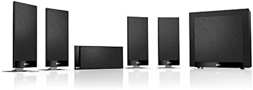 Kef T105 Sistema Home Theater 5.1, Nero