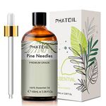 PHATOIL Pine Needles Essential Oil, Pure Essential Oils for Diffuser for Home and Office, 3.38FL.OZ/100ML Large Bottle Pine Needles Oil with Glass Dropper