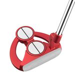MAZEL Golf Two-Ball Putter for Men Easy to Align, Premium Milled Face, Improve Stablity,Right Handed 34 Inch, Putter Headcover Included (Red&Red Grip)