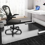 SHAREWIN Office Chair Mat for Carpets, 48" x 36" Desk Chair Mat for Rolling Chairs on Low Pile Carpets, Easy Glide Floor Mat for Home, Gaming