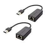 Cable Matters 2-Pack Plug & Play USB to Ethernet Adapter with PXE, MAC Address Clone Support (Ethernet to USB 2.0 Adapter, Ethernet Adapter for Laptop) Supporting 10/100 Mbps Ethernet Network in Black