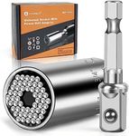 MulWark Gifts for Men, Super Universal Socket Tools Gifts for Men - (7-19 MM) Socket Set with Power Drill Adapter Gadgets for Men Women Birthday Gift for Dad Husband