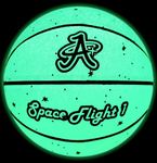 A Plus Collectibles Glow in The Dark Basketball Space Flight 1" Leather Game Ball, Indoor/Outdoor Court, Full Size Kids & Adult Size 7, 29.5"… (Galactic Glow)