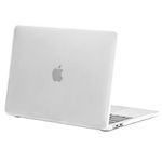 BlueSwan Case compatible for Macbook Pro 13 inch M2 M1 A2338 A2251 A2289 A2159 A1989 A1706 A1708, Released in 2022-2017, Anti-rupture TPU Clear Frame + PC Matte Anti-fingerprint Cover - Frosted Clear