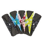 5pcs Reusable Sanitary Towels Pads, Heavy Flow Night Washable Cloth Menstrual Sanitary Towels(18 * 255cm)