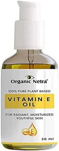 Organic Netra 100% Pure Plant Based Vitamin E Oil For Radiant,Moisturized Youthful Skin For Men and Womens, Reduces scars,stretch marks,wrinkles, helps in hair growth -30 ml.
