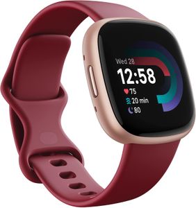 Fitbit Versa 4 Smartwatch – Beet Copper Rose, Fitness Tracker