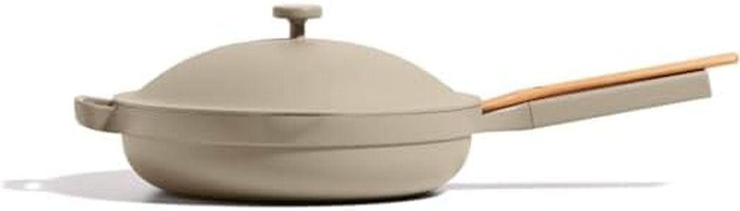Our Place Large Always Pan 2.0-12.5” (4 Qt) Nonstick, Toxin-Free Ceramic Cookware | Patented 10-in-1 Aluminum Frying & Sauté Pan | Safe for Oven, Induction & All Cooktops up to 450°F | Steam