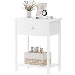 KAI-ROAD White Nightstand with Draw