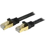 StarTech.com 3 ft CAT6a Ethernet Cable - 10 Gigabit Shielded Snagless RJ45 100W PoE Patch Cord - 10GbE STP Category 6a Network Cable w/Strain Relief - Black Fluke Tested UL/TIA Certified (C6ASPAT3BK)